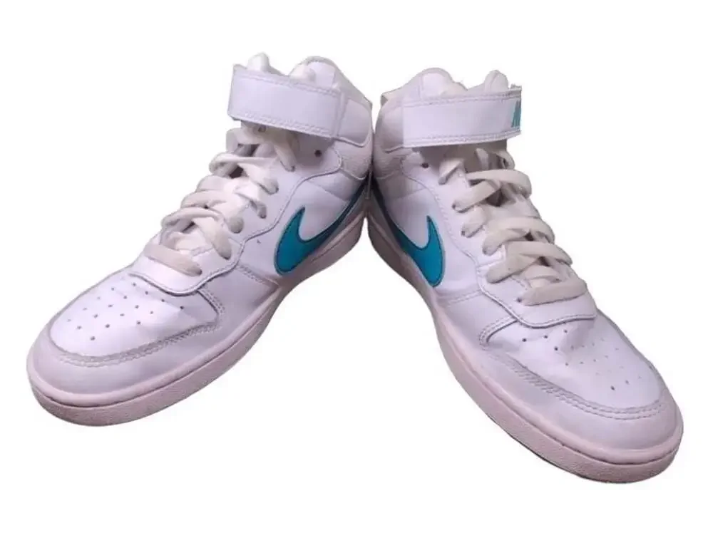 Nike Court Borough Mid 2 GS White Aquamarine Sneakers Shoes Youth 5.5